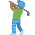 🏌🏾‍♂️ man golfing: medium-dark skin tone display on Twitter